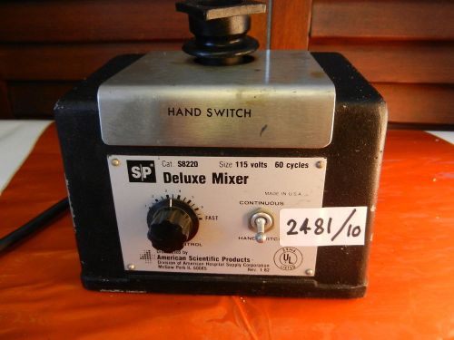 SCIENTIFIC PRODUCTS (sp) MIXER &#034;HAND SWITCH&#034; S8220- WORKS  (ITEM#k 2481/10)
