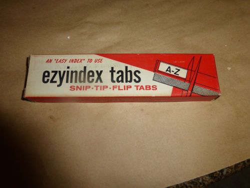 Vintage Ezyindex Tabs Easy Index Folder Tabs SNIP-TIP-FLIP USA Retro Office&amp;