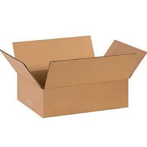 Corrugated cardboard flat shipping storage boxes 14&#034; x 8&#034; x 4&#034; (bundle of 25) for sale