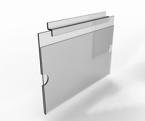 Clear plexiglass acrylic slatwall literature holder landscape 7.8x11&#034; 11709-14b for sale