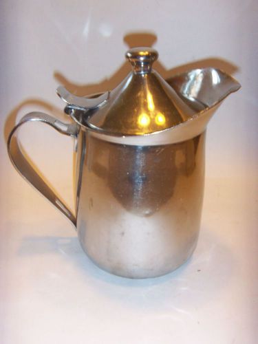 Vintage Oneida DoubleWall Stainless VacuumInBetween Steel Coffee Creamer w/ Lid