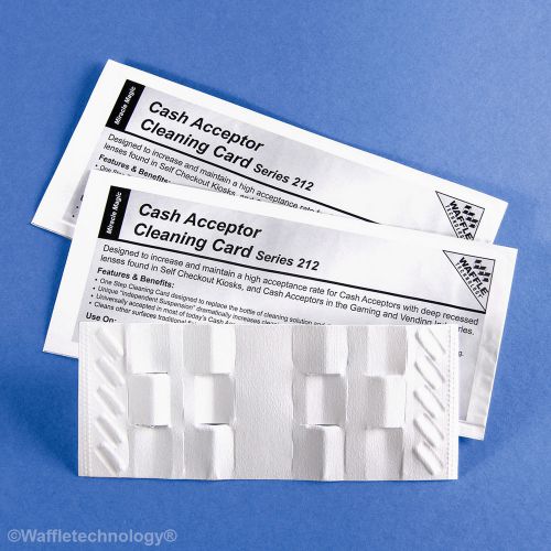 Cash acceptor waffletechnology cleaning cards (15 cards) for sale