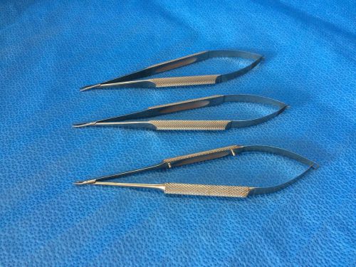 3 X V. Mueller Micro-surgical Scissors Needle Holder  Neuro Vascular