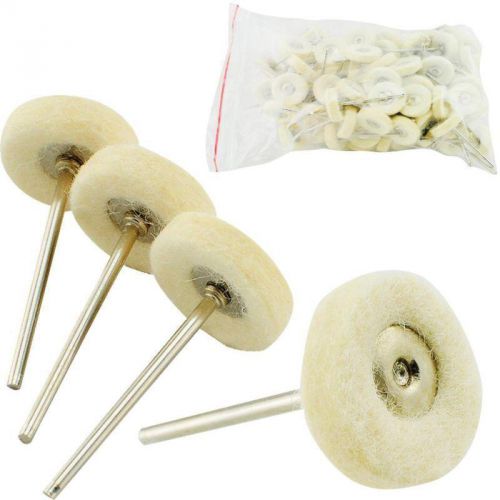 100Pcs Hot Wool Polishing Buffing Wheels Brushes Burs For Rotary Tools 2.35mm