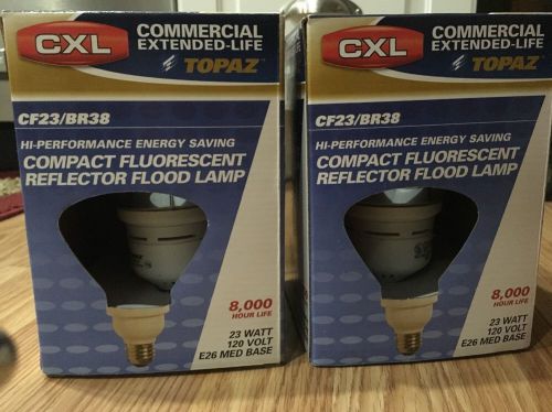 CXL BY TOPAZ CF23/BR38 Reflector Flood LAMP Bulb 23W 2 NEW &#039;