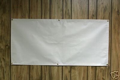 NEW 2 x 6 blank white vinyl banner sign.