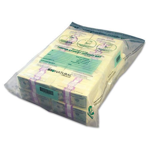 Twin deposit cash bags, 9-1/2 x 15, clear, 100/pack for sale