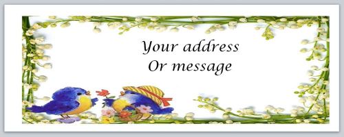 30 Personalized Return Address Labels Birds Buy 3 get 1 free (bo745)