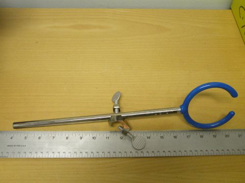 Lab flask buret holder w mounting clamp ~13&#034; long &amp; 3-1/2&#034; diameter for sale