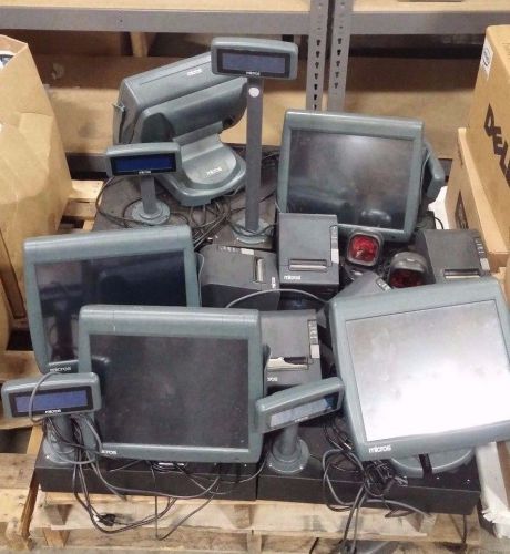 LARGE LOT OF Micros Workstation 5 System Unit 15&#034; Touch Screen POS Solution