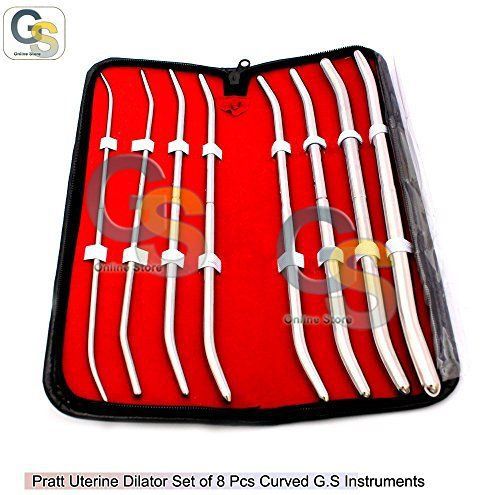 Pratt Uterine Dilator Set of 8 Pcs Curved G.S Instruments