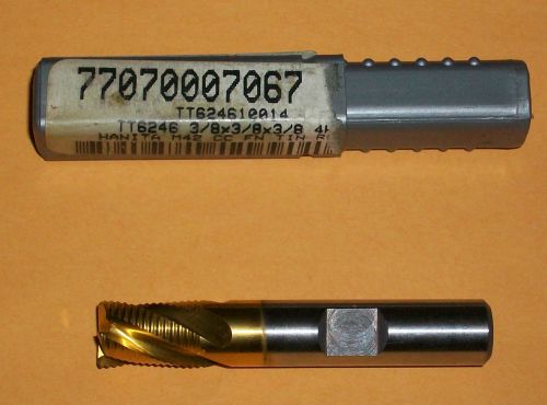 3/8&#034; roughing end mill m42 cobalt fine pitch tin coated 4 flute loc 1/2&#034; new for sale
