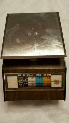 Vintage Manual Postal Scale Park Sherman WORKS Woodgrain look 1960s-70s model