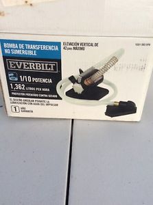 HD477 Used Everbilt ZE00802A 0.1 HP Non-Submersible Transfer Pump