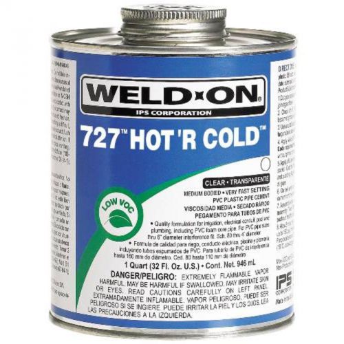 Weld-on cement pvc hot or cold 1 pint ips corporation 10842 for sale