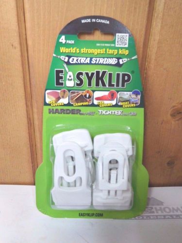 EasyKlip 4102 220lbs Tarp Clip ~ White 4-Pack