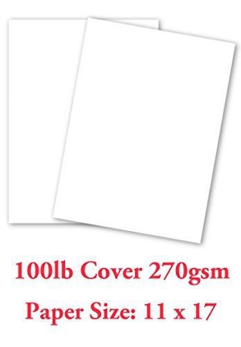 Superfine Printing Inc. White Card Stock Paper - 11x17 - Heavyweight 100lb Cover