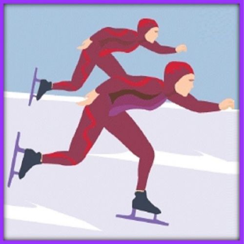 30 Custom Speed Skating Art Personalized Address Labels