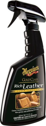Meguiar&#039;s G10916 Gold Class Rich Leather Cleaner &amp; Conditioner - 15.2 oz.