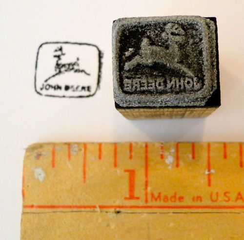 VTG Printing Letterpress Printers Block &#034;John Deere&#034; Nothing Runs Like a Deere