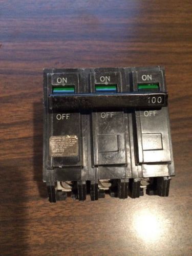 Ge thqb32100 bolt on / in 3 pole 100a circuit breaker thqb 32100 for sale