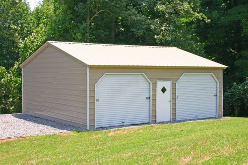 20 x 26 x 10 metal building delivered and installed - perfect two car garage! for sale