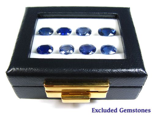 Top glass carry travel display box show case gemstone color gem 7.5x6 cm. 2 rows for sale