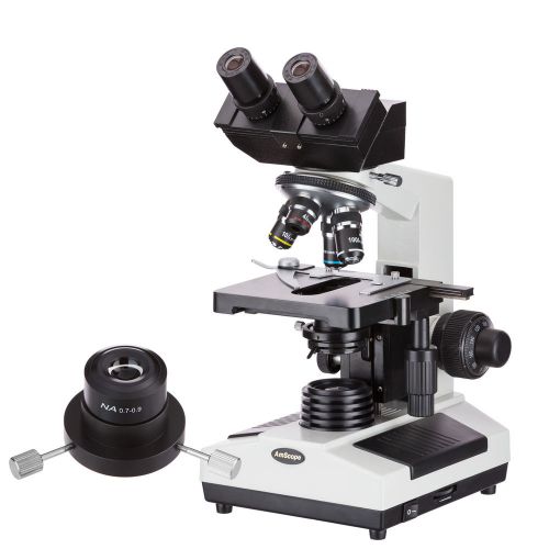 Amscope b390b-dk darkfield binocular biological compound microscope 40x-2000x for sale