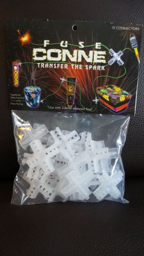 Fuse connex firework connector safety fuse 2-4mm 1 package of 10 connectors new for sale