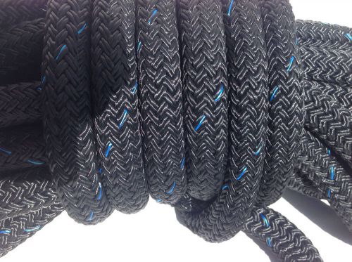 43&#039; of 3/4&#034; Black Stable Braid Low Stretch Polyester with 6&#034; Eye Splice