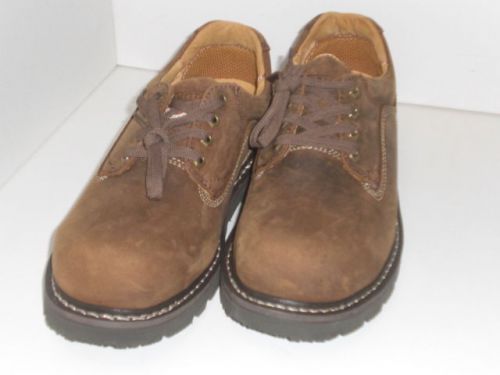 NEW DAKOTA Men&#039;s Size 9-9.5 CSA Steel Toe Brown Leather Low Cut Work Boots