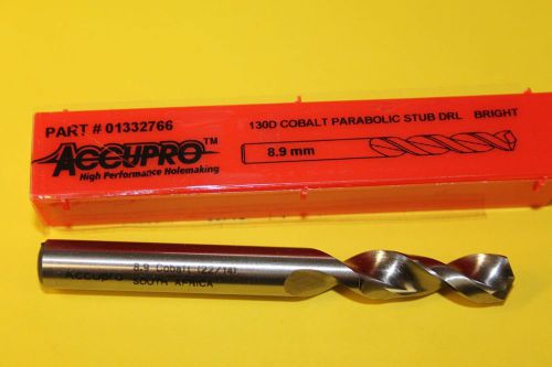 8.90mm (.3504) Dia. Parabolic HSCO Screw Machine Length Drill Bright # 01332766