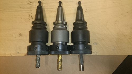 BT30 Tool Holders x3 with Collets and bits
