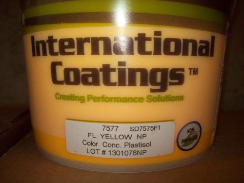 International Coatings 7577 NP Fluor Yellow Color Concentrate plastisol ink 1Gal