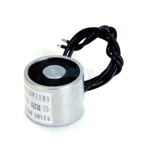 11lbs dc12v 4w holding electromagnet lift solenoid 25mm m4 0.33a for sale
