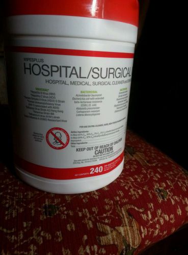 WIPESPLUS Hospital/Surgical/Medical Cleaner and Disinfectant wipes.