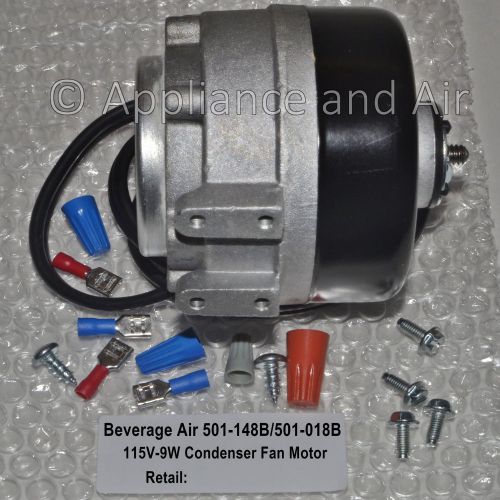 Beverage air 501-148b/501-018b 68-1237 115v-9w fan motor same day shipping for sale