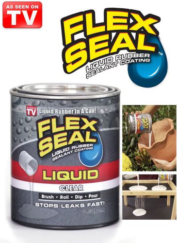 16 OZ Can Clear Flex Seal Liquid Rubber Seen On Tv Free  Shipping !