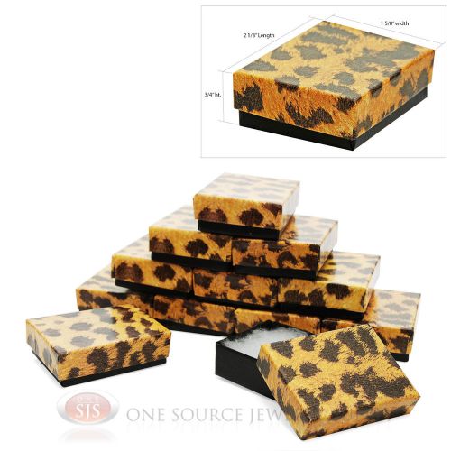 12 Leopard Print Cotton Filled Boxes 2 1/8&#034; x 1 5/8&#034;