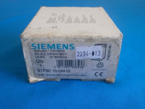 Siemens 3TF3010-0A 1S/1NO Contactor New