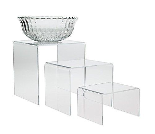 Source One LLC Source One Deluxe 4,5,6 Inch 3 Piece Set Slim Line Clear Acrylic