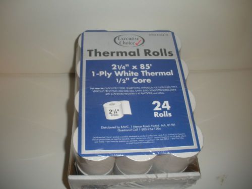 2-1/4&#034; x 85&#039; 1-ply pos receipt thermal  paper - 24  rolls for sale