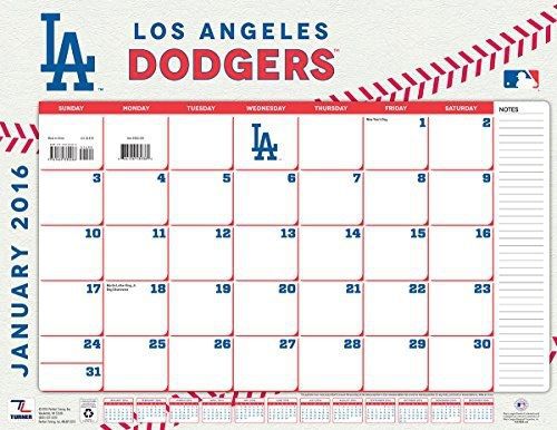 Turner Los Angeles Dodgers 2016 Desk Calendar, January-December 2016, 22 x 17&#034;