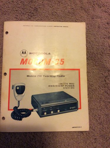Vintage Motorola Mocom 35 Radio Manual
