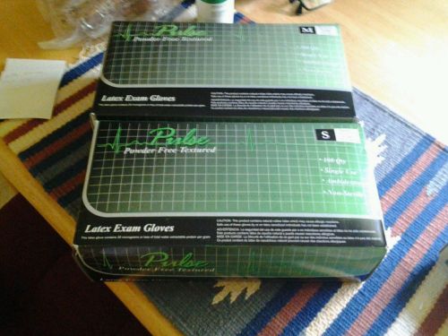TWO BOXES OF 100 SMALL AND MEDIUM LATEX GLOVES BUY 2&amp; 1 BOX FREE
