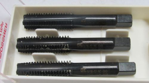 3pc osg 9/16-12 h3 gh3 nc unc 4 flutes taper plug bottoming hand tap set 1123101 for sale