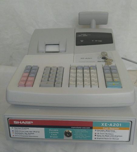 Sharp XE-A201 Cash Register With Keys Gently Used