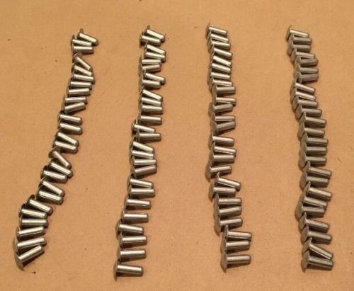 Lot of 100 Brazier Head (Buck) Solid Aluminum Rivets 3/16&#034; X 9/16&#034; Truck Trailer