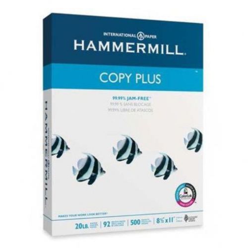 Hammermill Copy Plus, 20lb, 8 1/2&#034; x 11&#034;, 92 Bright, 500 Sheets/ Ream 105007R