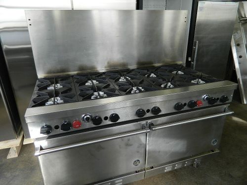 U.s. range p-10-2626 60&#034; 10 burner nat gas range double oven base for sale